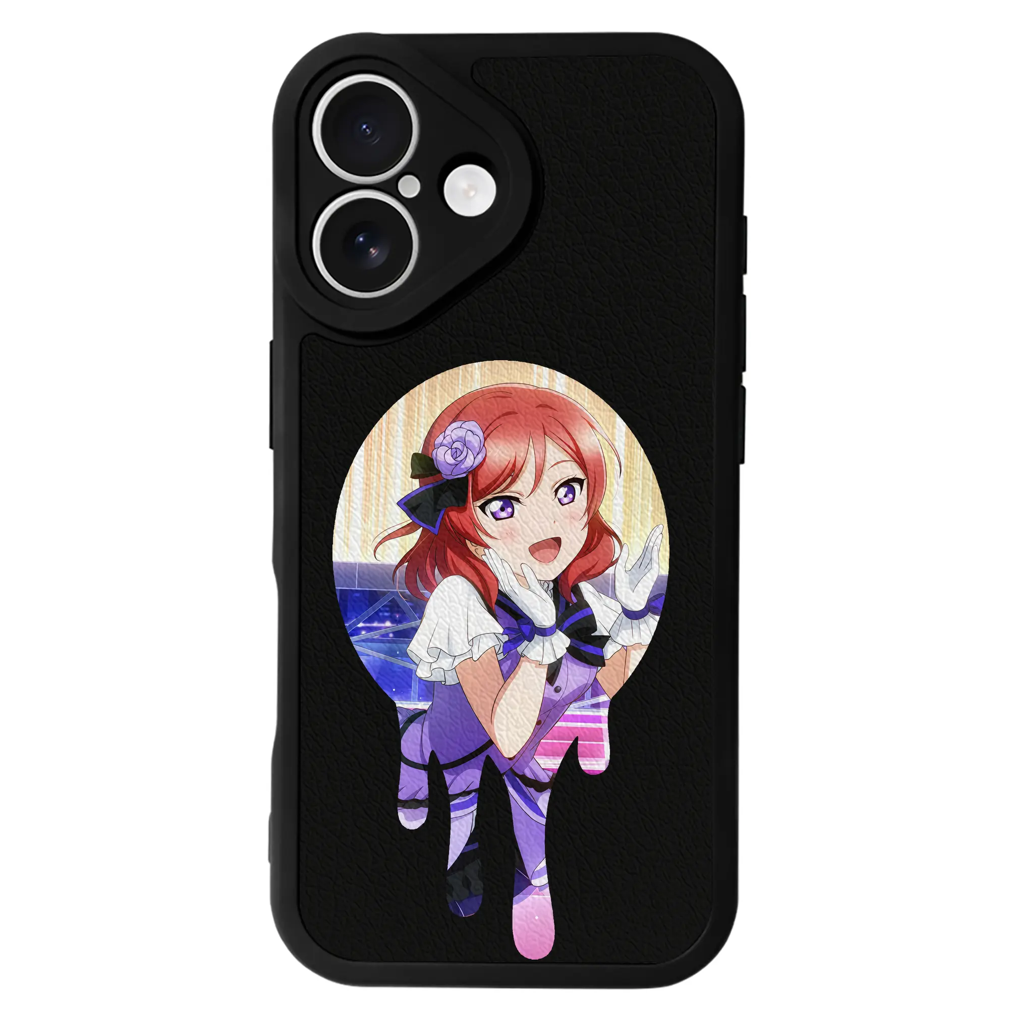 Love Live! グッズ,西木野真姫 - IPhone 16シリーズ対応 ・ シリコンスマホケース ・ レザー調 ・ 高精度フィット ・ 耐衝撃 ・ ワイヤレス充電対応 ・ 精密カット